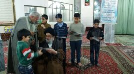 تشویق مکبران مسجدفاطمیه ملایرتوسط آیت الله سیدرضا فاضلیان-۲۳ اسفند۹۵